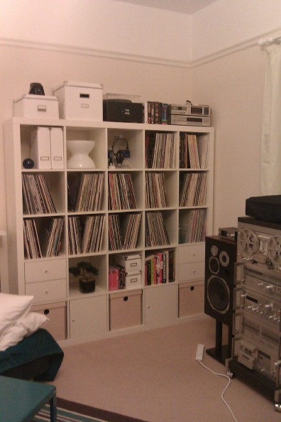 Ikea Expedit vinyl record storage solution